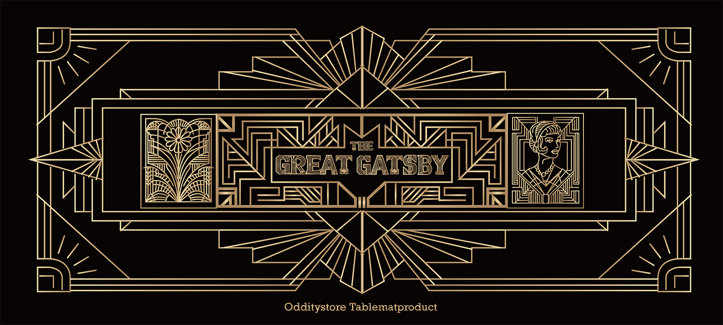 Gatsby's Golden Dream Desk Mat