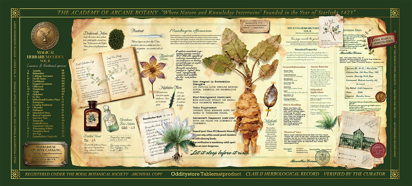Herbology & Magic Greenhouse Desk Mat